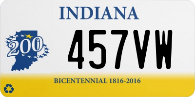 IN license plate 457VW