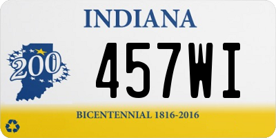 IN license plate 457WI