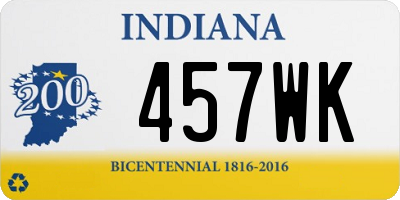 IN license plate 457WK