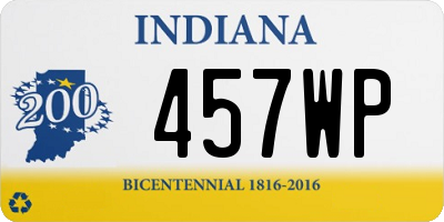 IN license plate 457WP