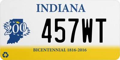 IN license plate 457WT