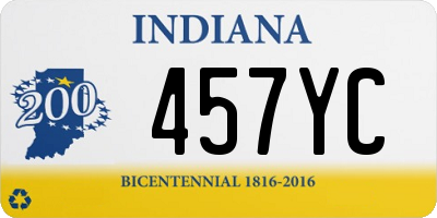 IN license plate 457YC