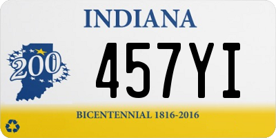 IN license plate 457YI