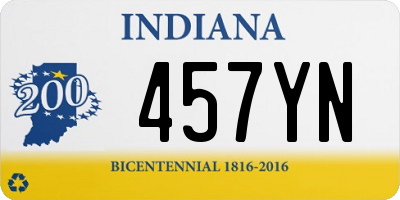 IN license plate 457YN