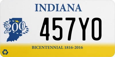 IN license plate 457YO