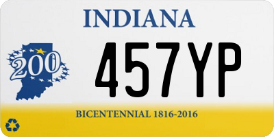 IN license plate 457YP