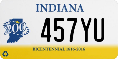 IN license plate 457YU