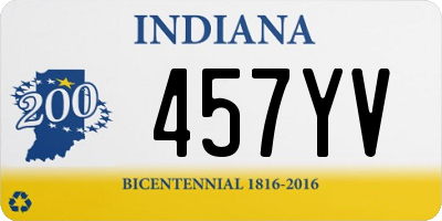 IN license plate 457YV