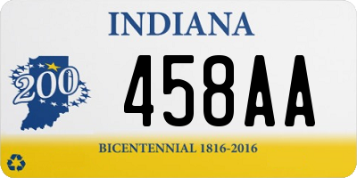 IN license plate 458AA
