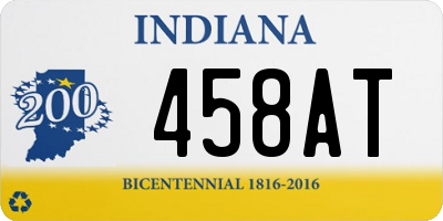 IN license plate 458AT