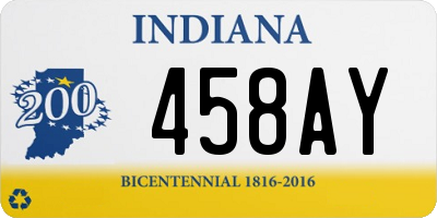 IN license plate 458AY
