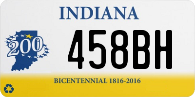 IN license plate 458BH