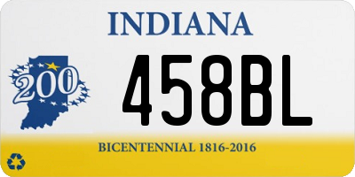 IN license plate 458BL