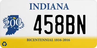 IN license plate 458BN