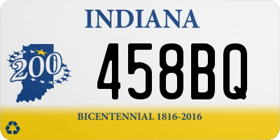 IN license plate 458BQ