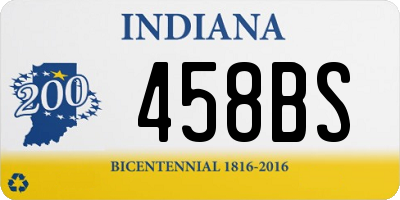 IN license plate 458BS
