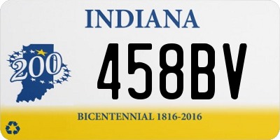 IN license plate 458BV