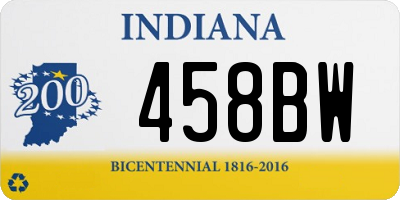 IN license plate 458BW