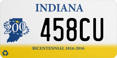 IN license plate 458CU