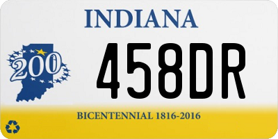 IN license plate 458DR
