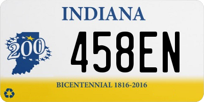 IN license plate 458EN