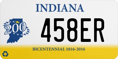 IN license plate 458ER