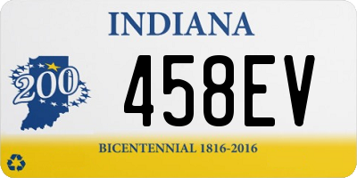 IN license plate 458EV