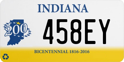 IN license plate 458EY