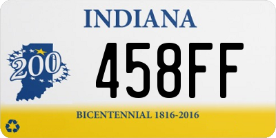 IN license plate 458FF