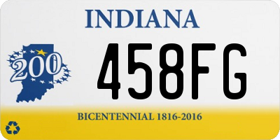 IN license plate 458FG
