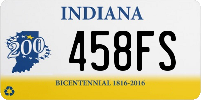 IN license plate 458FS
