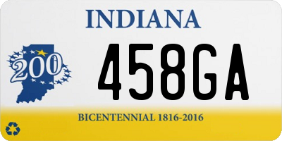 IN license plate 458GA