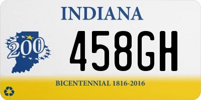 IN license plate 458GH