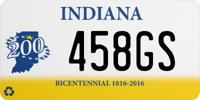 IN license plate 458GS