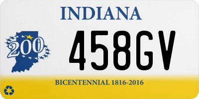 IN license plate 458GV
