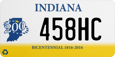 IN license plate 458HC