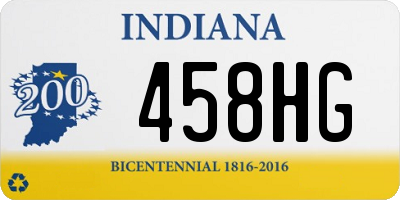 IN license plate 458HG