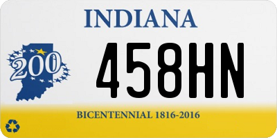 IN license plate 458HN