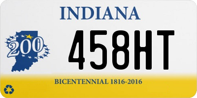IN license plate 458HT