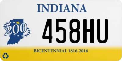 IN license plate 458HU