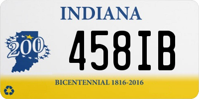 IN license plate 458IB