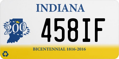 IN license plate 458IF