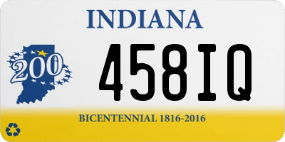 IN license plate 458IQ