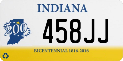 IN license plate 458JJ