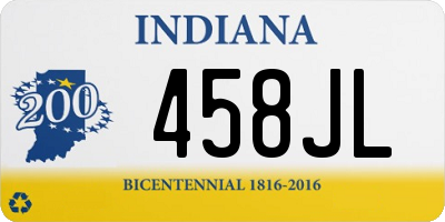 IN license plate 458JL