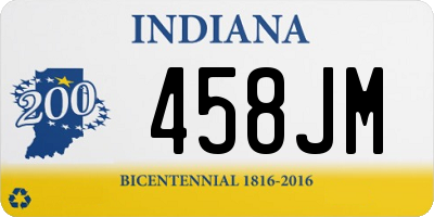 IN license plate 458JM