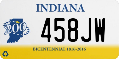 IN license plate 458JW