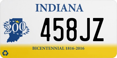 IN license plate 458JZ