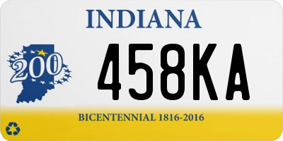 IN license plate 458KA