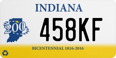 IN license plate 458KF